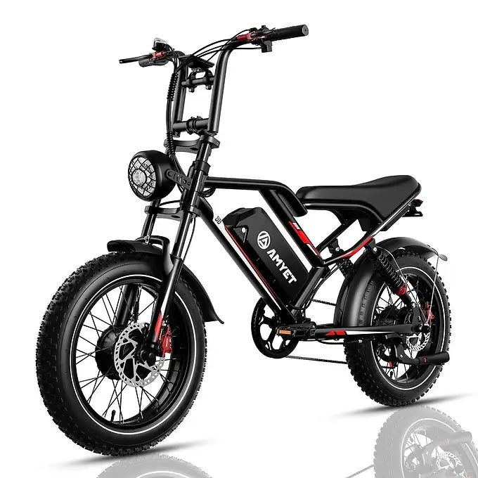 Revolt RV400 Electric Bike with 250W motor and fat tires for all-terrain stability.