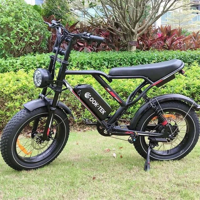 250W Revolt RV400 Electric Bike with fat tires for all-terrain, featuring a powerful motor and durable construction.
