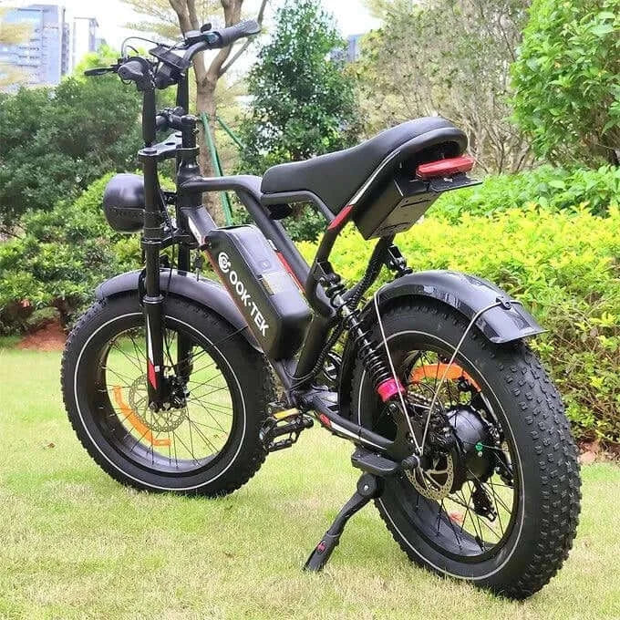 Revolt RV400 Electric Bike with 250W motor and fat tires for all-terrain adventures.
