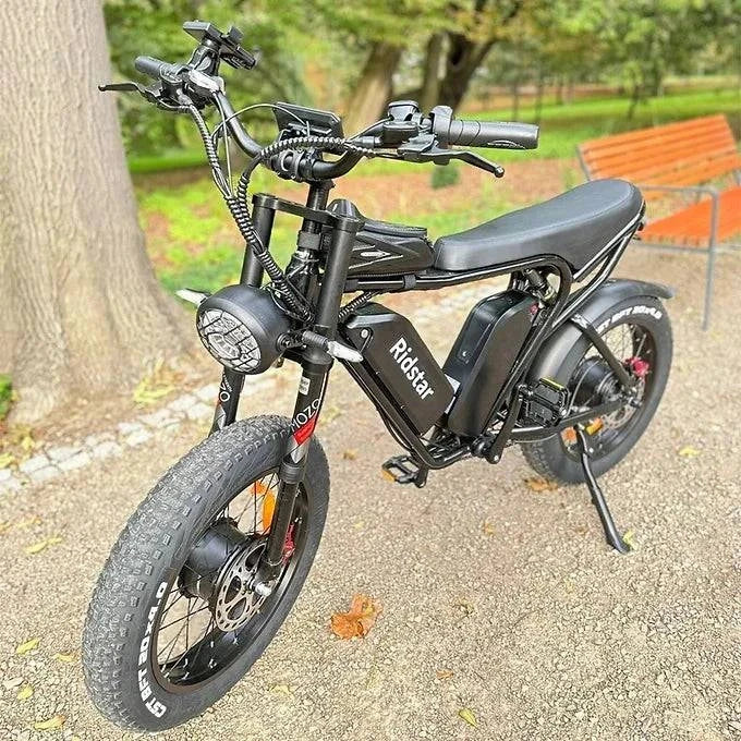 Ridstar electric bike for urban commuting, featuring a sleek design and powerful motor.