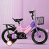 Colorful kids bike with training wheels, vibrant design, durable steel frame, and comfortable seat.