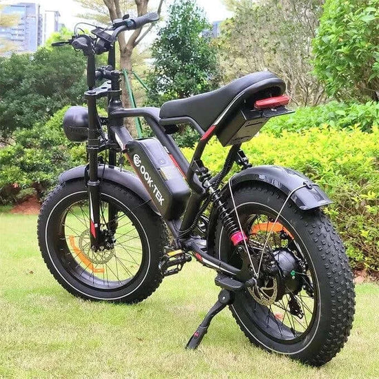 Revolt RV400 Electric Bike with 250W motor and fat tires for all-terrain adventures.