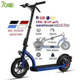 7Go H12 Foldable Electric Scooter with 500W motor, 12-inch tires, and 10Ah battery for urban commuting.